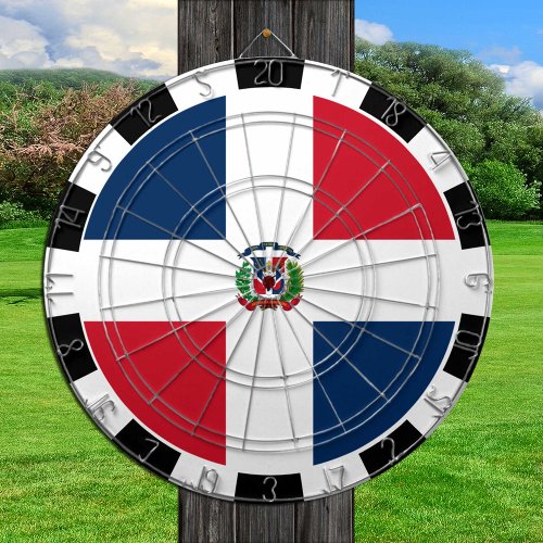 Dominican Republic Dartboard  Flag  game board