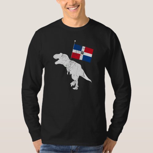 Dominican Republic Dinosaur Tyrannosaurus Rex T_Shirt