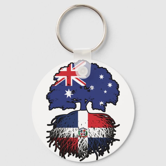 Dominican Republic Dominican Australian Australia Keychain (Front)