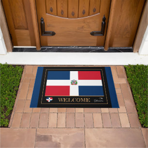 Dominican Republic & Dominican Flag house/ Welcome Doormat