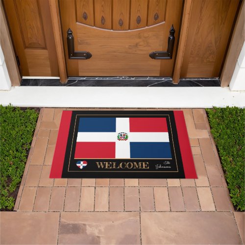 Dominican Republic  Dominican Flag house Welcome Doormat