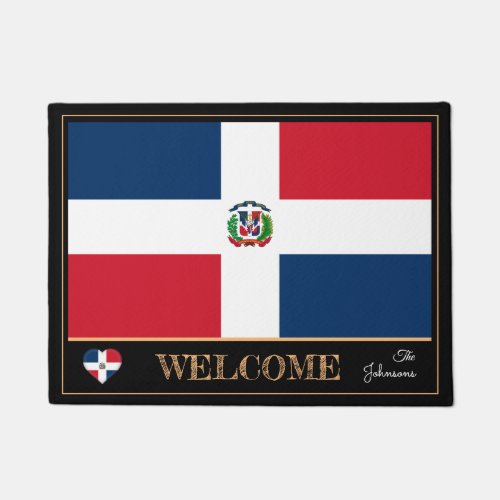 Dominican Republic  Dominican Flag house Welcome Doormat