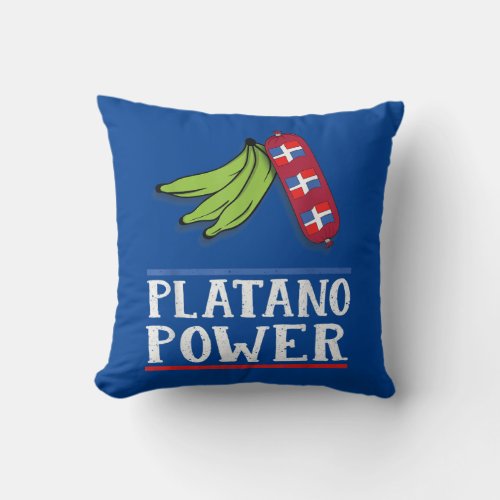 Dominican Republic Dominican Platano Power Throw Pillow