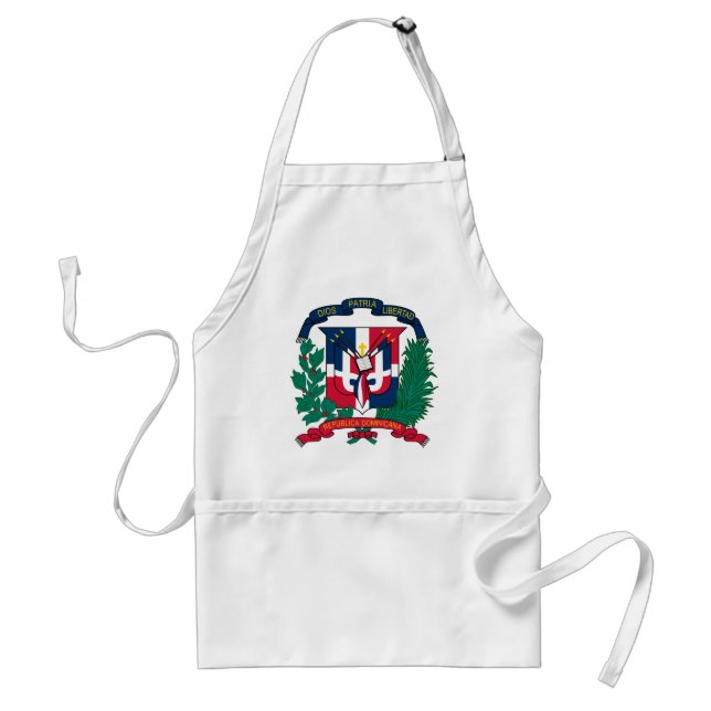 dominican republic emblem adult apron (Front)
