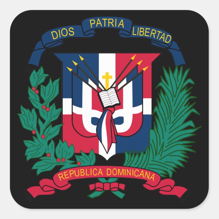 dominican republic emblem classic round sticker | Zazzle.com