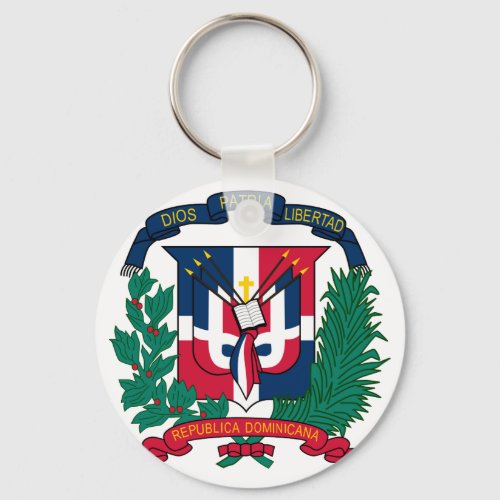 dominican republic emblem keychain