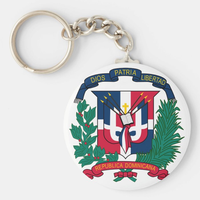 dominican republic emblem keychains