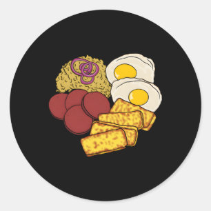 Dominican Republic Favorite Food G㺠Salami Queso Classic Round Sticker