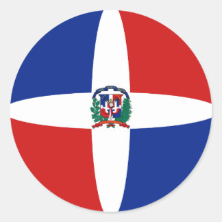 Dominican Republic Fisheye Flag Sticker