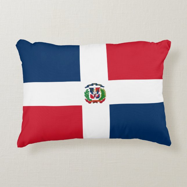 Dominican Republic flag Accent Pillow (Front)