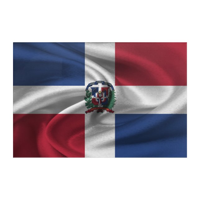 Dominican Republic Flag Acrylic Print (Front)