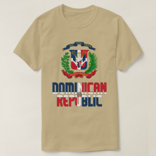 Dominican Republic Flag and Coat Of Arms Patriotic T-Shirt