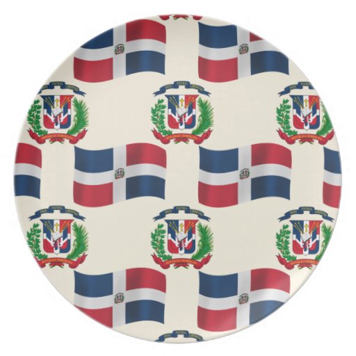 Dominican Republic Flag and Crest Party Plate | Zazzle