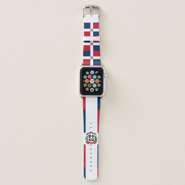 Dominican Republic flag Apple Watch Band (Front)