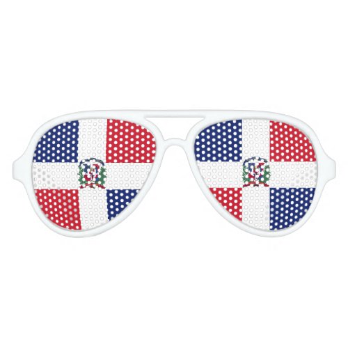 Dominican Republic Flag Aviator Sunglasses
