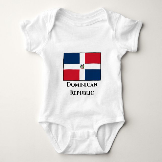 Dominican Republic Flag Baby Bodysuit (Front)