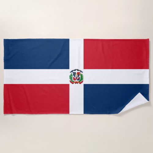 Dominican Republic Flag Beach Towel