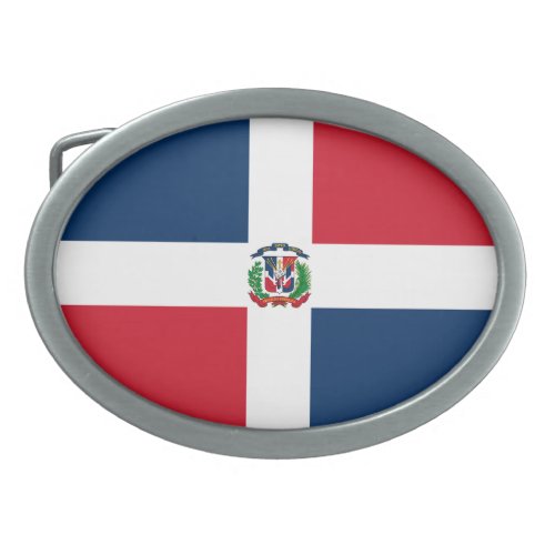 Dominican Republic Flag Belt Buckle