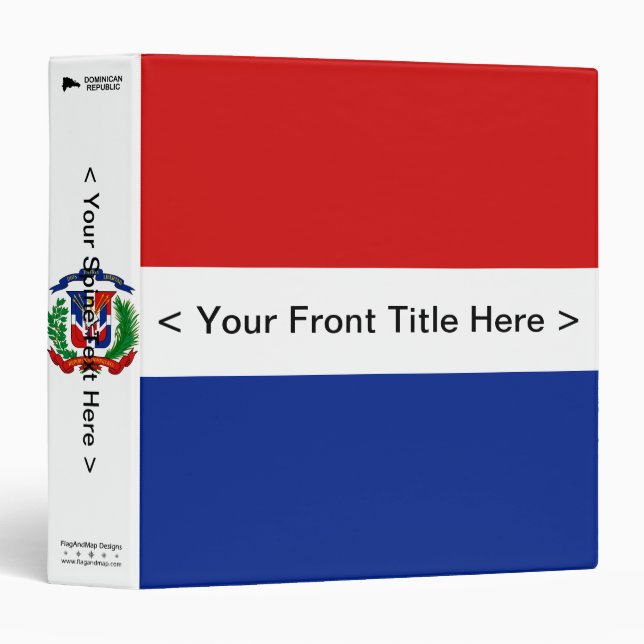 Dominican Republic Flag Binder (Front/Spine)