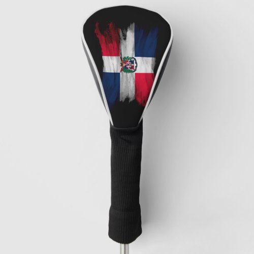 Dominican Republic flag brush stroke Golf Head Cover