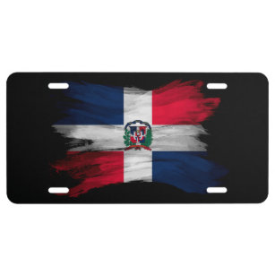 Decorative Front License Plate Frame12×6 inch Dominican Republic Dominicana Flag Headwind tactics License Plate Frame 