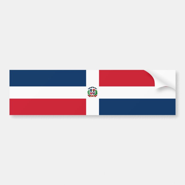 Dominican Republic Flag Bumper Sticker (Front)