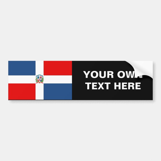 Dominican Republic Flag Bumper Sticker (Front)