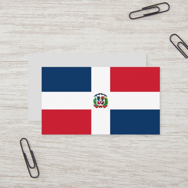 Dominican Republic flag Business Card (Front/Back In Situ)