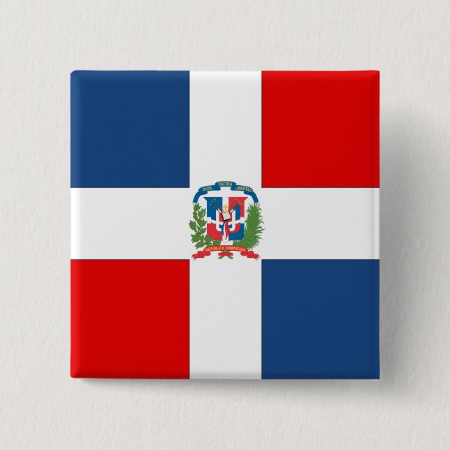 Dominican Republic Flag Button (Front)