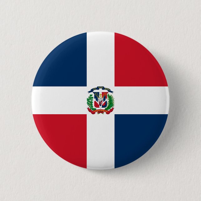 Dominican Republic Flag Button (Front)