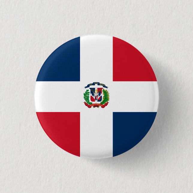 Dominican Republic Flag Button (Front)