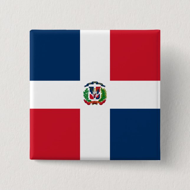 Dominican Republic Flag Button (Front)