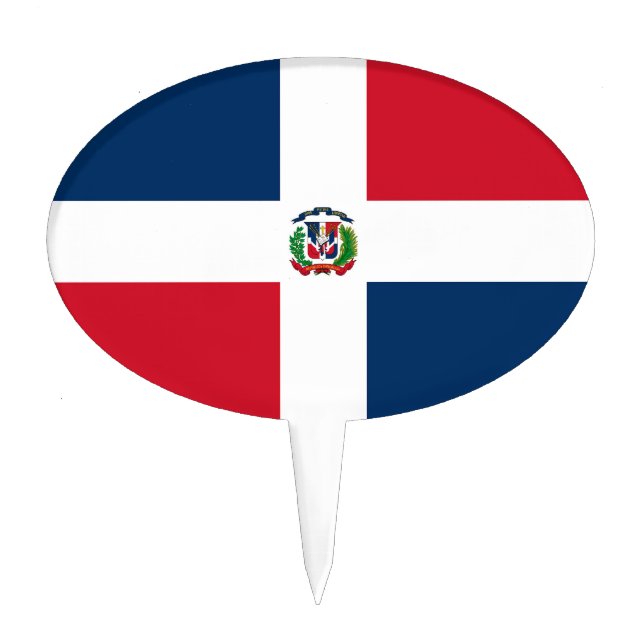 Dominican Republic flag Cake Topper (Front)