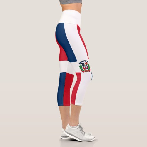 Dominican Republic Flag Capri Leggings