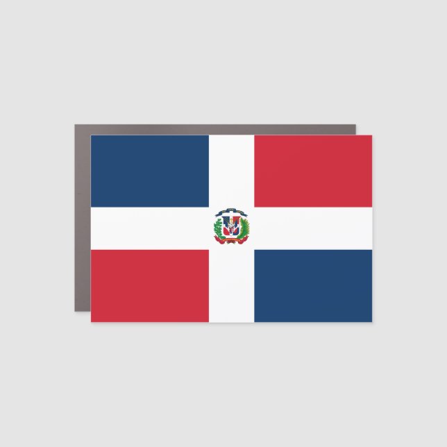 Dominican Republic Flag Car Magnet (Front)