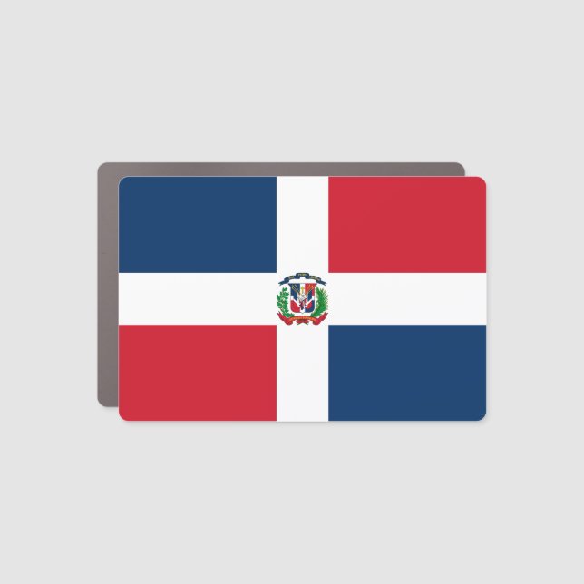 Dominican Republic Flag Car Magnet (Front)