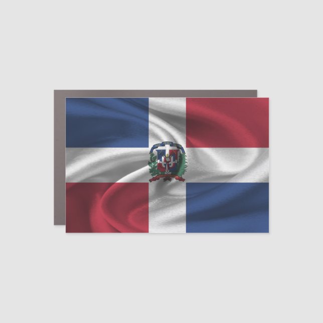 Dominican Republic Flag Car Magnet (Front)