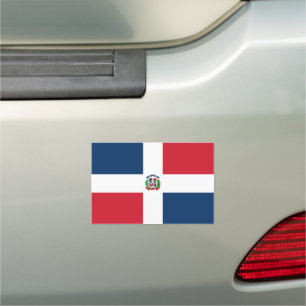 Dominican Republic Flag Car Magnet