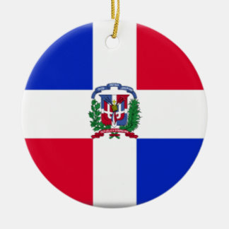 Dominican Republic Flag Ceramic Ornament