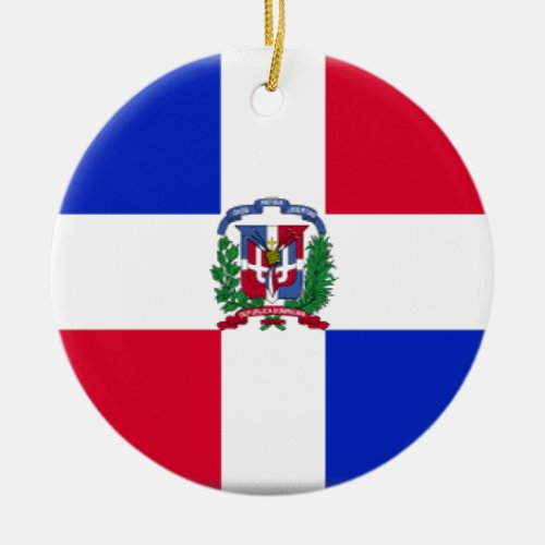 Dominican Republic Flag Ceramic Ornament