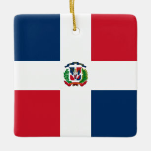 Dominican Republic Flag Ceramic Ornament