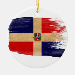 Dominican Republic Flag Ceramic Ornament