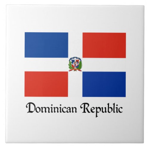 Dominican Republic flag Ceramic Tile