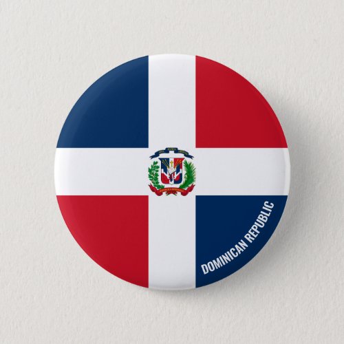Dominican Republic Flag Charming Patriotic Button