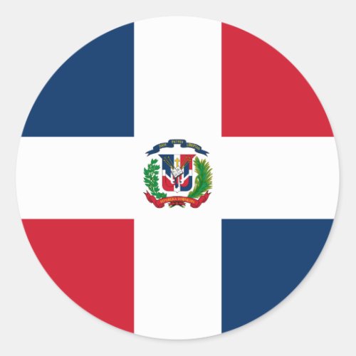Dominican Republic Flag Classic Round Sticker