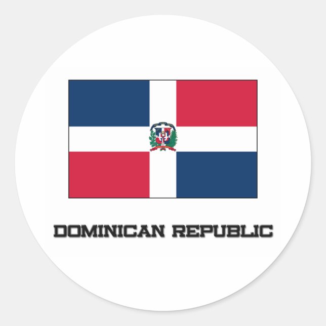 Dominican Republic Flag Classic Round Sticker (Front)