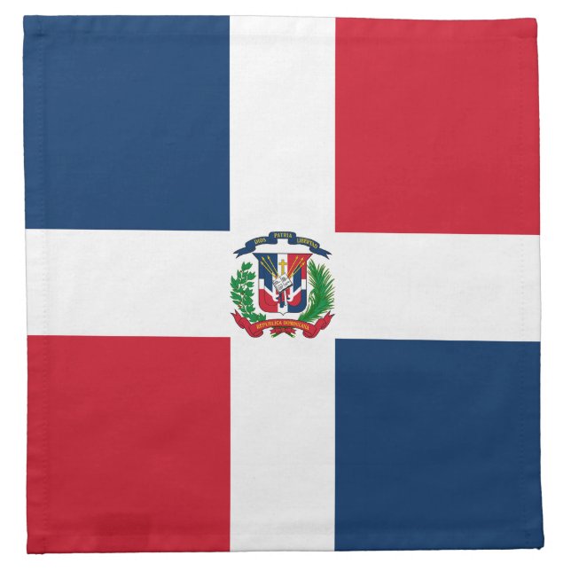 Dominican Republic Flag Cloth Napkin (Front)