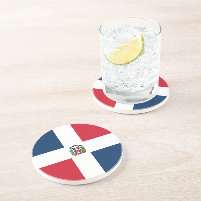 Dominican Republic flag Coaster (Side)