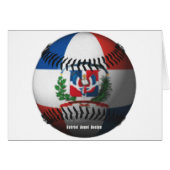 Dominican Republic Flag Covered Baseball (Front Horizontal)