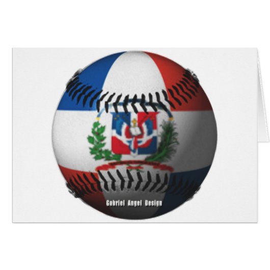 Dominican Republic Flag Covered Baseball Cards (Front Horizontal)